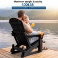 thumbnail image 6 of DEAUL Outdoor HDPE Adirondack Chair Set of 2, 3-Position Adjustable Backrest Patio Glider Rocker, All-Weather Heavy Duty Rocking Chair for Pool, Yard, Deck, Black (2 PCS), 6 of 11