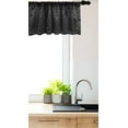 thumbnail image 2 of Ambesonne Dark Grey Valance Pack of 2, Black Damask Floral, 42"X12", Black Grey, 2 of 3