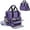 Purple, variant on Large Travel Makeup Bag with 3 Removable Pouches, Hair & Tattoo Carrying Case,