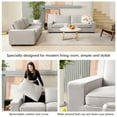 thumbnail image 6 of BALICHUN 88.58" Modern Sofas Couches for Living Room, Loveseat Sofas & couches with Removable Sofa Cushion and Detachable Sofa Cover, Solid Wood Frame and Serpentine Spring,Easy to Install(LightGrey), 6 of 8
