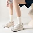 thumbnail image 3 of Womens Cotton Socks, Cute Crew Socks Thin Cotton Socks Women Above Ankle Bootie Socks 3 Pairs, 3 of 6