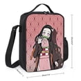 thumbnail image 2 of Kamado Nezuko Lunch Tote Bag Reusable Bento Bag Lunch Box Insulated Cooler Bag Adjustable Shoulder Bag, 2 of 8