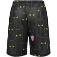 thumbnail image 3 of Cute Black Cats Pajama shorts Mens Lounge Sleep Shorts Super Soft Men Pajama Bottoms with Drawstring & Pockets, 3 of 7
