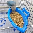 thumbnail image 3 of Bañera para pájaros, lavabo para jaula de loros, caja de baño colgante, duradera y resistente, mantiene a los pájaros limpios y frescos, para pájaros pequeños (azul), 3 of 5