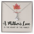 thumbnail image 2 of To My Mom A Mothers Love is The Heart of The Family Alluring Ribbon Necklace Message Card, 2 of 7