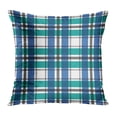 thumbnail image 1 of BOSDECO Blue Check Plaid Pattern Tartan Red Abstract Casual Checkered Classic Color Pillow Case Pillow Cover 18x18 inch, 1 of 1