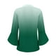thumbnail image 5 of Tops casuales para mujer,Blusa informal lisa con cuello en V y mangas 3/4 acampanadas para mujer, poliéster, ligera y cómoda, sopatenor, 5 of 8