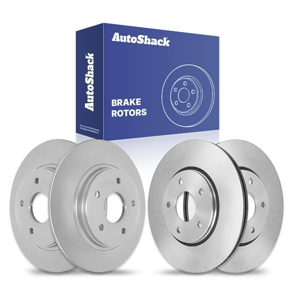 AutoShack Front & Rear Brake Rotors | Replacement For 2008-2016 Dodge Grand Caravan 2009-2011 Journey 2008-2016 Chrysler Town & Country 2009-2010 VW Routan 2012-2015 Ram C/V AWD FWD | 4-PC Set