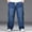 Blue, variant on Mens Elastic Waist Pants Cargo Loose Casual with Pockets Big and Tall Mens Black Pant
