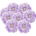 thumbnail image 1 of 3.15 en flor de gasa con strass, 10 piezas de flores de tela con perlas de strass, grandes aplicaciones de camelia para manualidades, vestidos, ropa, diademas, decoración de bodas, púrpura claro, 1 of 7