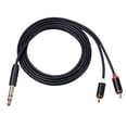 thumbnail image 1 of Injueey Cable de audio 6.35 Conector doble chapado en oro Adaptador fácil de aplicar Cable de PVC Type2 NO2, 1 of 6