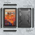 thumbnail image 4 of Fintie Shockproof Case for Fire HD 10 Tablet (13th Generation 10.1", 2023 Release), [Tuatara] Protective Case with Foldable Stand and Built-in Screen Protector, Black, 4 of 11
