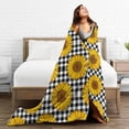 thumbnail image 5 of KLL Fleece Blanket Plush Throw Blanket Sunflowers ,Soft Fuzzy Cozy Flannel Blanket for Couch Sofa Bed.(60"x50" ), 5 of 7