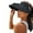 Black, variant on Sun Hats with Wide Brim for Outdoor Activities Adjustable Sport Visor Beach Cap Travel Hiking UPF50+ Ponytail Friendly Blue Blue
