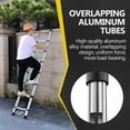 thumbnail image 6 of Portable 10FT Telescoping Ladder 375lbs Load Capacity Aluminum Telescopic Extension Ladder, Multi-purpose Collapsible Ladder for RV，Home or Outdoor Work, 6 of 9