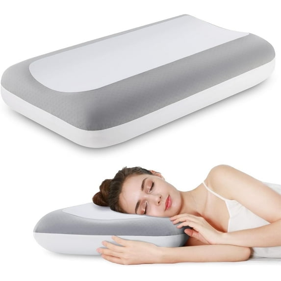 Cervical Memory Foam Pillow for Sleeping, Ergonomic Neck Support Pillow with Cooling Breathable Pillowcase, Contour Pillow for Side, Back & Stomach Sleepers – Ultra Soft Deep Sleep Pillow