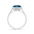 thumbnail image 2 of ANGARA Natural 2.5 ct London Blue Topaz Cocktail Halo Ring in 14K White Gold for Women (Size-8mm) | November Birthstone, Anniversary, Jewelry Gift for Women | Natural London Blue Topaz Ring, 2 of 9