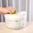 thumbnail image 2 of Manual Salad Spinner Leaf Dryer Lettuce Vegs Drainer Dehydrator Kitchen Tool, 2 of 7