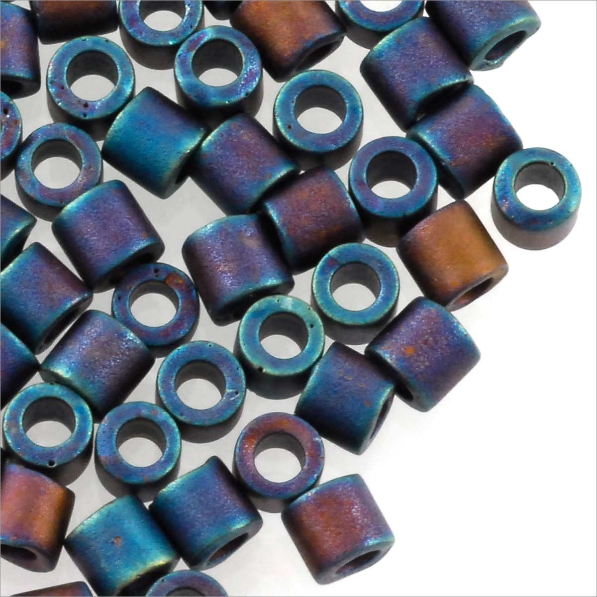 Miyuki Delica Seed Bead 8/0 Metallic Matte Blue AB
