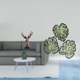 thumbnail image 2 of Figura Decorativa De Cabeza De Ciervo Con Hojas De Palma, Estatua De Animal Artesanal, Decoración Para El Hogar, Adorno Decorativo De Resina, Arte De Pared Tropical De La Selva, Madera Creativa, 2 of 8