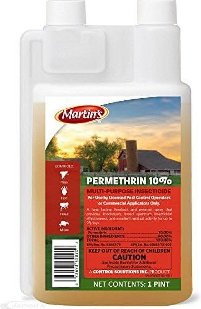 Martin's Permethrin 10% - For Indoor & Outdoor Use - 16 fl oz Bottle by Control Solutions