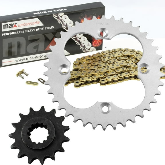 Max Motosports Gold Standard Chain and Sprocket Kit for Honda TRX400 EX Sportrax 1999 2000 2001 2002 2003 2004