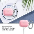 thumbnail image 5 of AirPods Pro 2nd Gen Case [Front LED Visible], Entronix Silicone Protective Shockproof Earbuds Case Cover Skin with Keychain Kit Set Compatible for Apple AirPods Pro 2nd Generation (Light Pink), 5 of 6