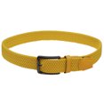 thumbnail image 4 of Falari Black Buckle Men Canvas Elastic Fabric Woven Stretch Braided Belt Yellow S, 4 of 5