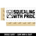 thumbnail image 2 of Squealing with Pride Pig Teacher Student School Self-Inking Rubber Stamp Ink Stamper - Fuchsia Ink - Small 1-1/2 Inch, 2 of 7