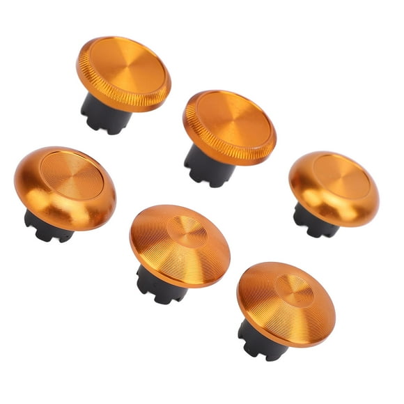 6Pcs Metal Analog Grips Stick Thumbsticks for Edge Controller, Aluminum Alloy Metallic Joystick Replacement Accessories with Game Console Controller Replacement Accessories