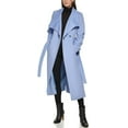thumbnail image 2 of Kenneth Cole New York Women's 17QMW666 Full Length Button Fencer Coat with Belt - Ice Blue - 14, 2 of 4