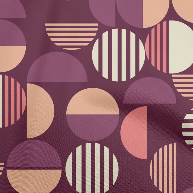 oneOone Polyester Spandex Wine Fabric Geometric Sewing Material Print Fabric By The Yard 56 Inch Wide