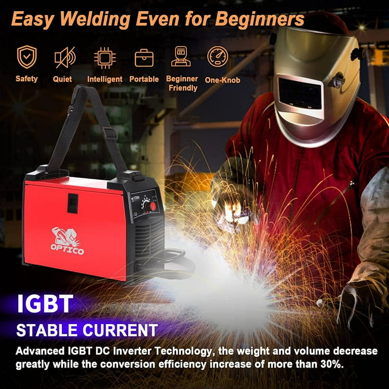 OPTICO MIG 135E Welder, 110/120V IGBT, Gasless Flux Cored OPTICO MIG 135E Welder, 110/120V IGBT, Gasless Flux Cored