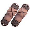 thumbnail image 3 of 2pcs Alloy Leaf Curtain Holdbacks Antique Metal Curtain Side Holders for Wall, 3 of 4
