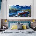 thumbnail image 4 of Cuadros Decorativos 5D bricolaje taladro redondo completo diamante pintura tren paisaje mosaico Kit Rhinestone arte Likrtyny embutido en tela, 4 of 9