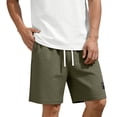 thumbnail image 2 of GrmtClth Shorts Men Casual Elastic Waist Waffle Lightweight Sweat Shorts Summer Lounge Drawstring Shorts Beach Jogging Shorts with Pockets Army Green XL, 2 of 9
