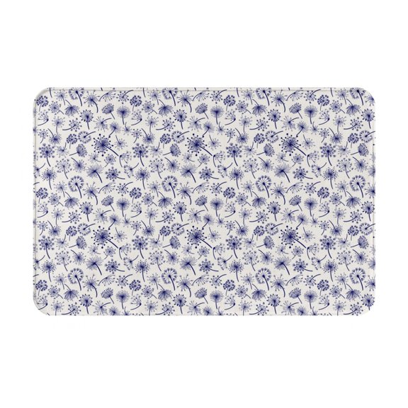 Pofeuu Blue Dandelion Print Flannel Doormats Rug16"x24"Rug Washable Doormats Indoor Outdoor Rugs for Layered Front Door Mats, Porch, Kitchen, Entryway