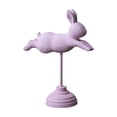 thumbnail image 2 of Uutvery Standing Flying Wooden Bunny, Carved Rabbit Figurine for Easter Decor, White Wood Bunny Ornament for Shelf Mantel, Spring Home Accent Statue, 8.3x6.6x2.7 Inches, 2 of 5