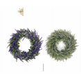 thumbnail image 3 of Corona de lavanda artificial, plantas artificiales, plantas verdes, decoración del hogar, plantas de boda, decoración de paredes, flores artificiales (corona de lavanda brumosa) ER, 3 of 5