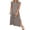Coffee Grey, variant on Summer Casual Sleeveless Maxi Dress for Women Crewneck Loose Split Wrinkle-Free Travel Vacation Long Dress Beach Sundress with Pockets Light Blue L