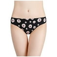thumbnail image 3 of Bigersell Women's Bikini Panties Clearance Crotchless Panties Lingerie Cheeky Panty Style P-1015 Nylon Period Panties Thong Briefs Mid Waist Women Cheeky Panties Black Xs, 3 of 6