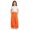 Z323 Orange, variant on Landzoo Little Girls Athletic Cargo Pants Wide Leg With Pockets And Drawstring Fall Casual Kid Girls Baggy Trousers