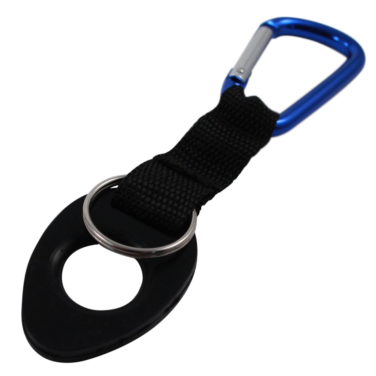 Universal Water Bottle Holder With Blue Aluminum Carabiner Clip