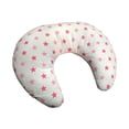 thumbnail image 1 of Almohada y localizador de lactancia, raya floral rosa, tejido mezcla de algodón, todo de moda, 1 of 5