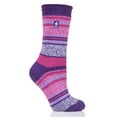 thumbnail image 3 of Women's Heat Holders Yasmine Multi Stripe Crew Socks Color: Denim Cream Size: N/A, 3 of 9