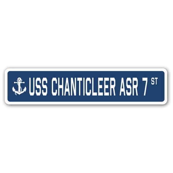 USS CHANTICLEER ASR 7 Street Sign us navy ship veteran sailor gift