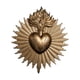 thumbnail image 2 of Placa de pared de los Sagrados Corazones, estatua gótica, decoración de resina, arte para el hogar, figura católica dorado, 2 of 9