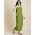 thumbnail image 3 of Moomaya Chic Frill Summer Dress For Women, Strappy Solid Maxi, Vacation Dress, 3 of 8