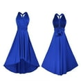 thumbnail image 5 of Fesfesfes Women Formal Dress Fashion Solid Color Night Dress Lace Up Sleeveless Women Gowns V-Neck Strap Dress, 5 of 5