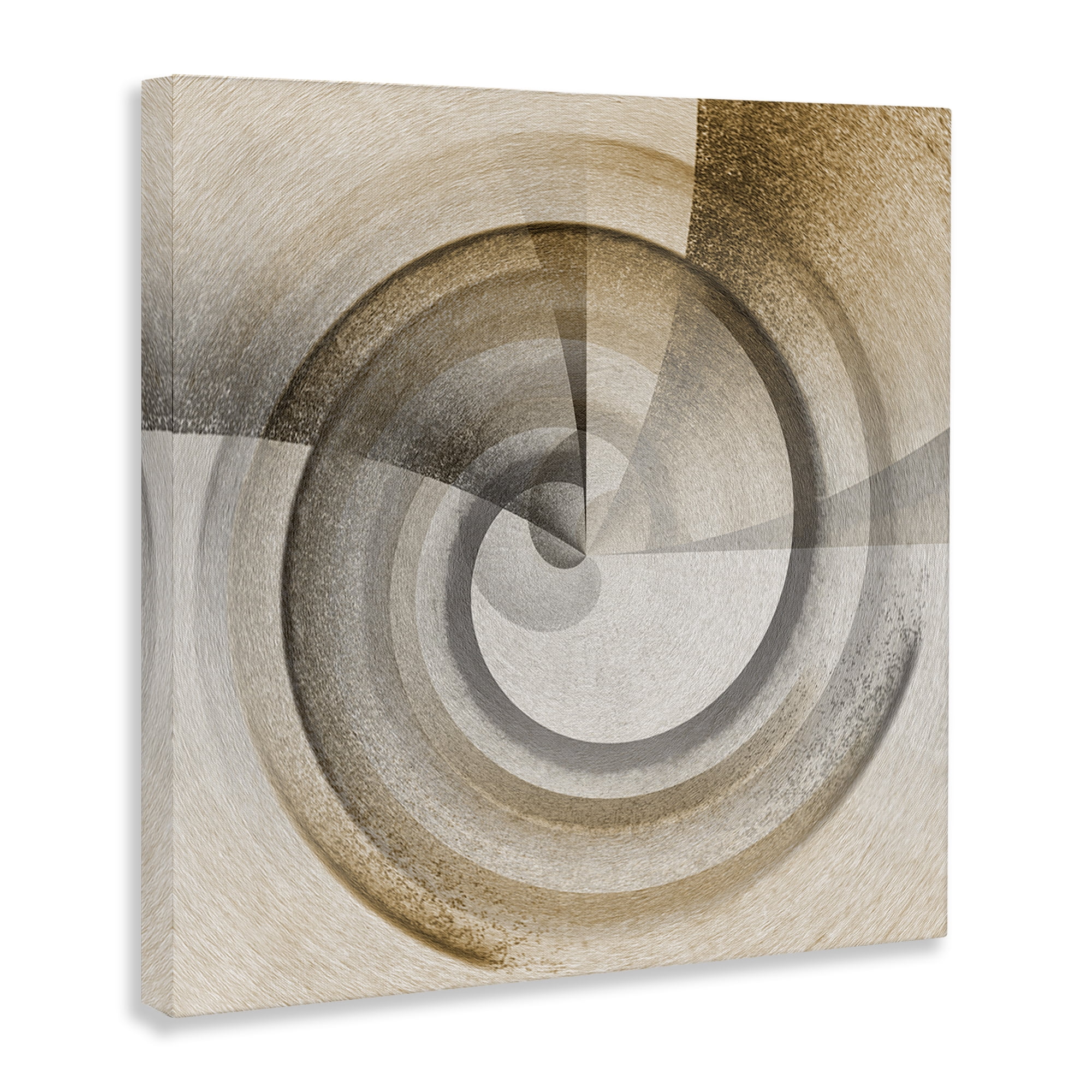 Stupell Industries Spinning Centric Circle Abstract Painting Wrapped Canvas Art Print Wall Art, 30 x 30